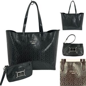 Guess Large Tote Bag and Matching Wristlet Travel Professional